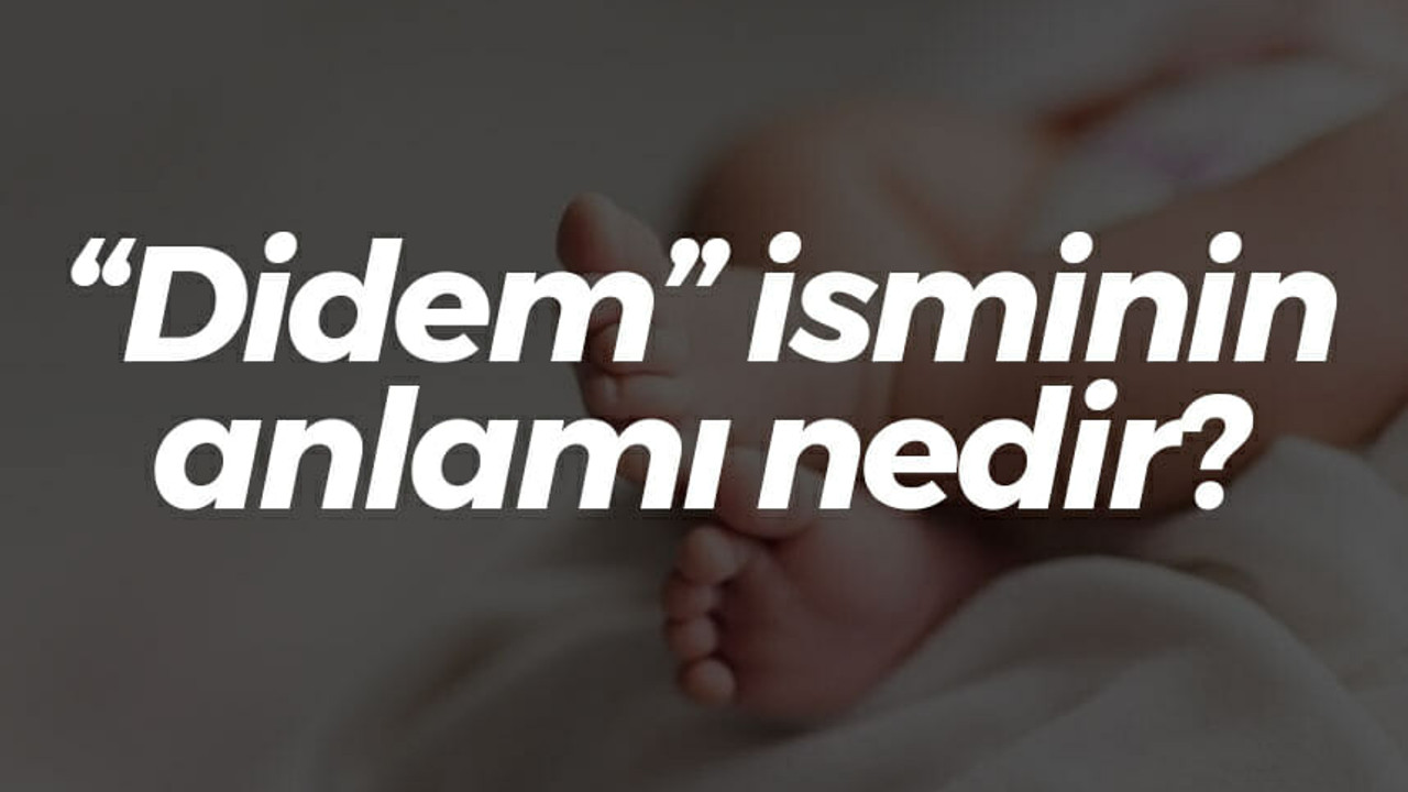 “Didem” isminin anlamı nedir? Neyi simgeler?