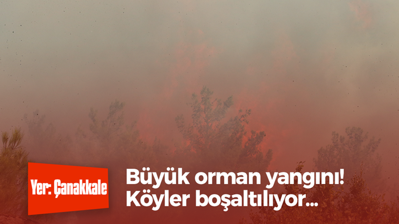 Çanakkale'de korkutan yangın! Köyler boşaltılıyor...