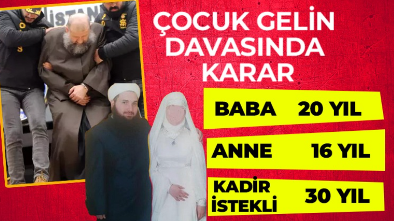 "6 yaşında evlilik" davasında karar açıklandı: Toplam 66 yıl ceza