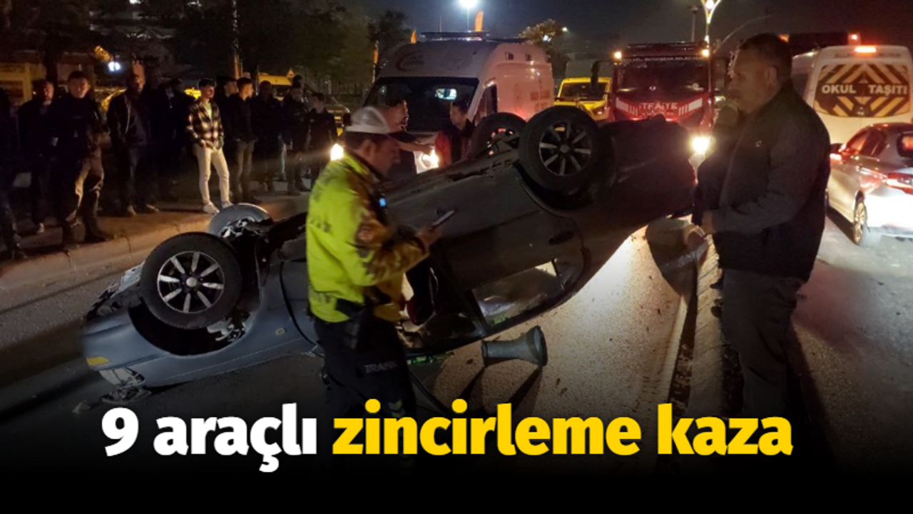 9 araçlı zincirleme kaza