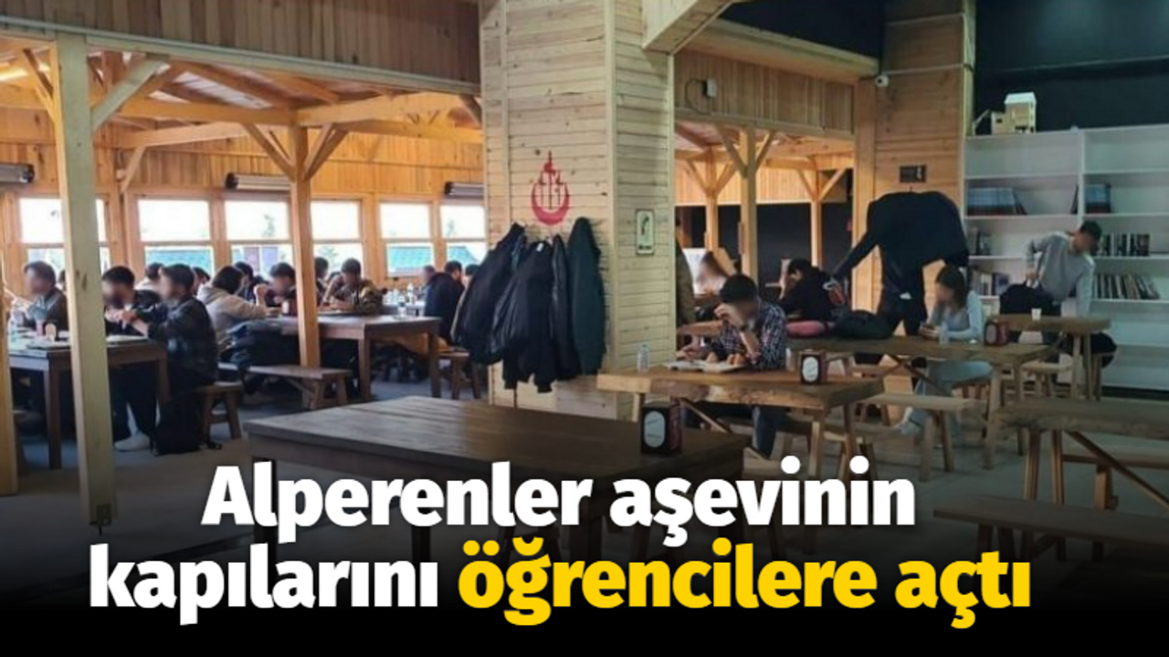 Alperenler aşevinin kapılarını öğrencilere açtı