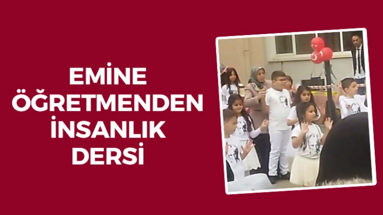 Emine öğretmen meslektaşlarına insanlık dersi verdi