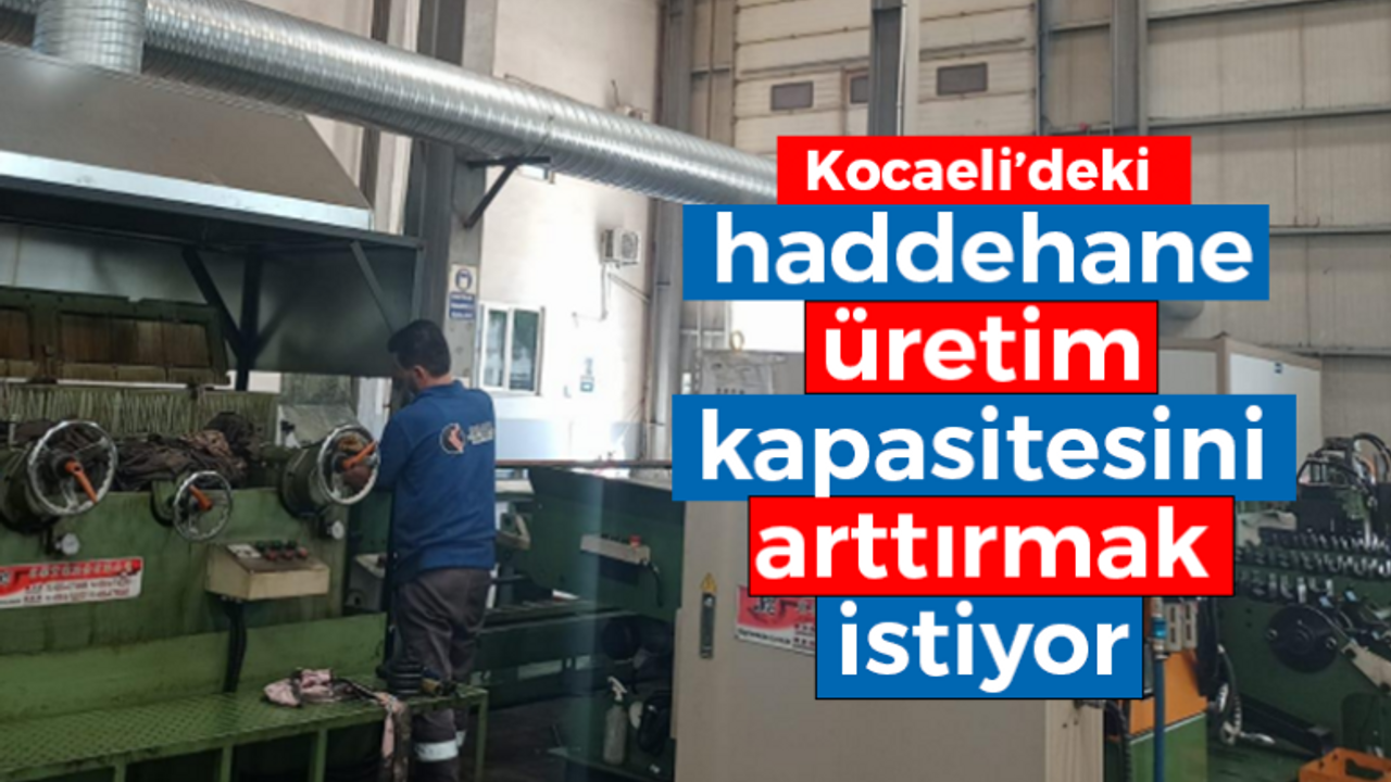 Kocaeli’deki haddehane üretim kapasitesini arttırmak istiyor