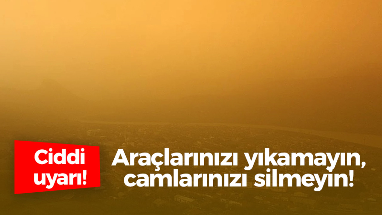 Kocaeli için ciddi uyarı: Araç yıkamayın, cam silmeyin