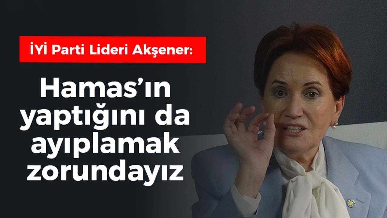 İYİ Parti Lideri Akşener'den Erdoğan'a: Arkasındayız