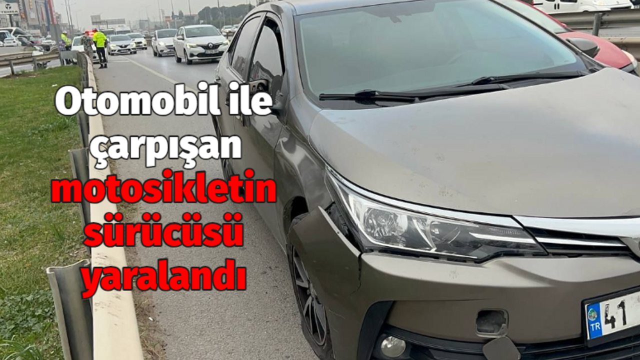 Otomobil ile çarpışan motosikletin sürücüsü yaralandı