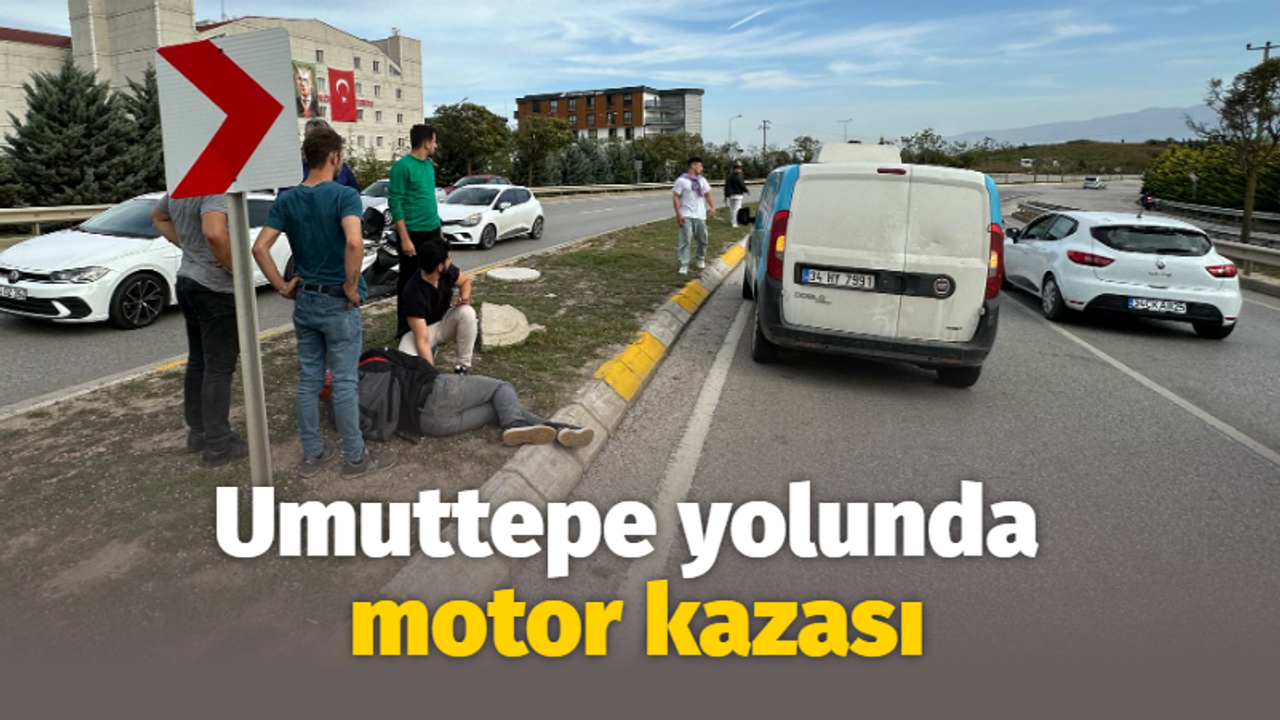 Umuttepe yolunda motor kazası