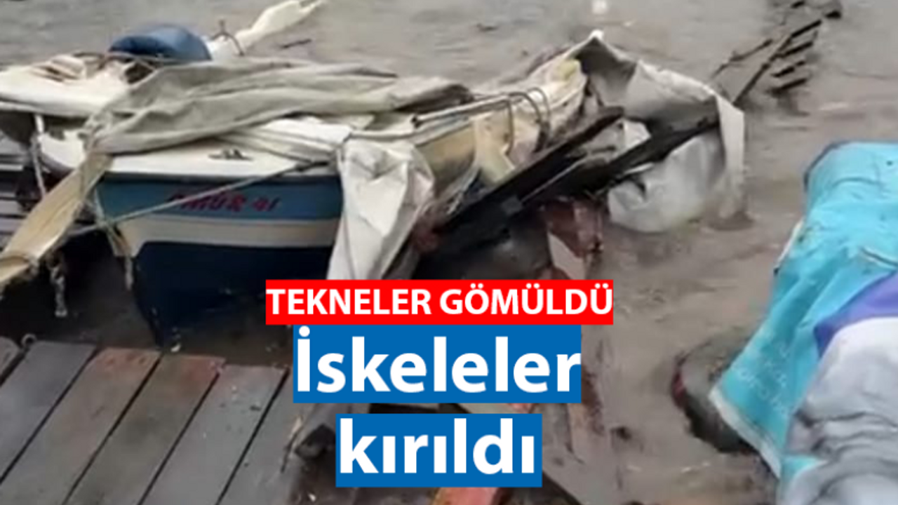 Bağlı tekleneler sulara gömüldü iskeleler kırıldı