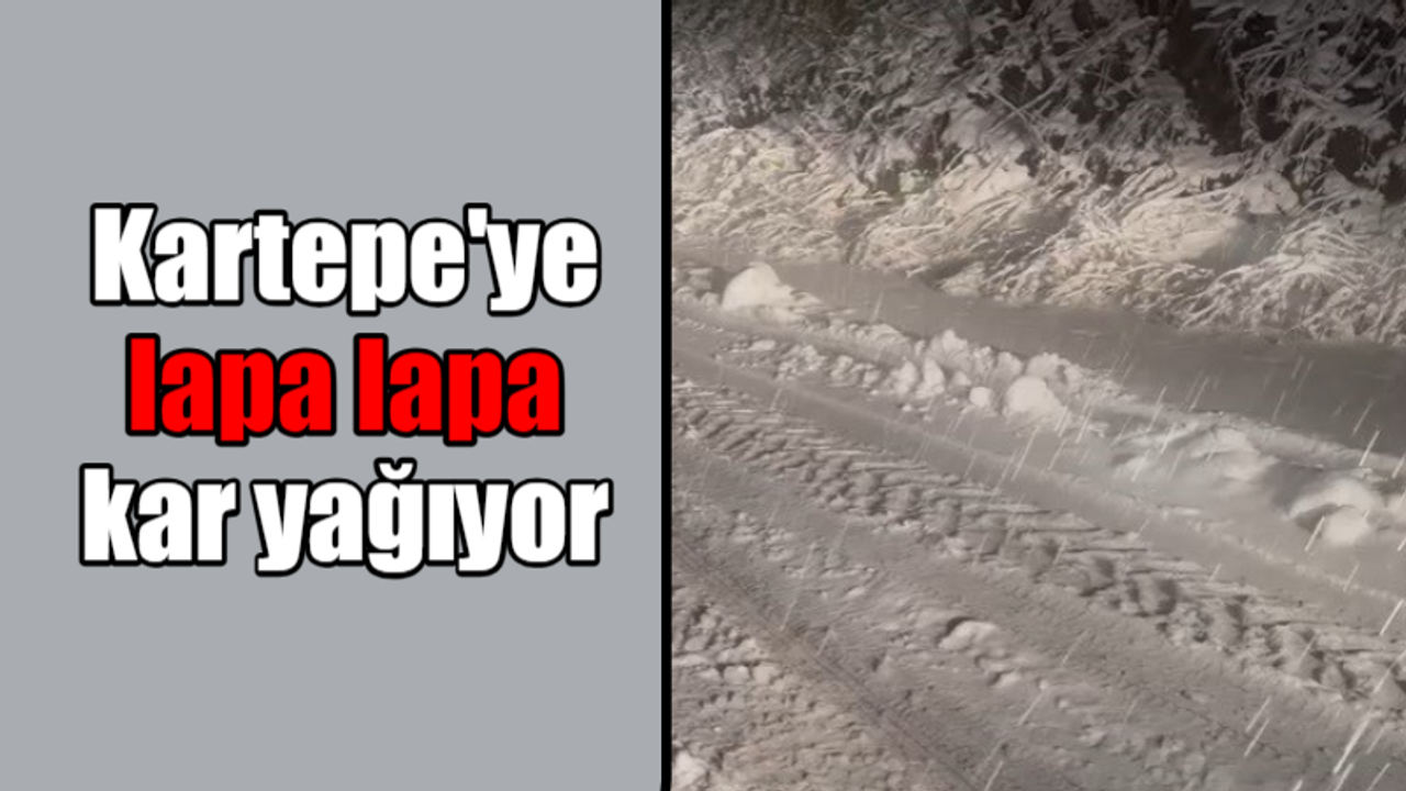 Kartepe'de lapa lapa kar yağıyor