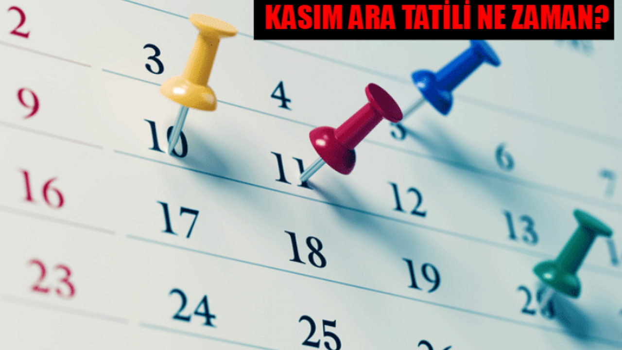 Kasım ara tatili ne zaman, kaç gün sürecek? MEB 2024 çalışma takvimi