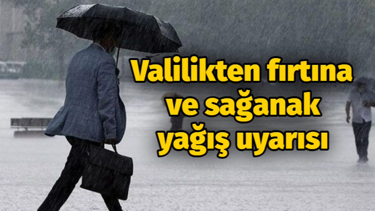 Kocaeli Valiliği'nden fırtına ve sağanak yağış uyarısı