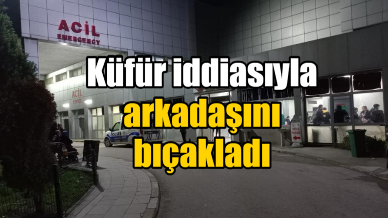 Küfür iddiasıyla arkadaşını bıçakladı