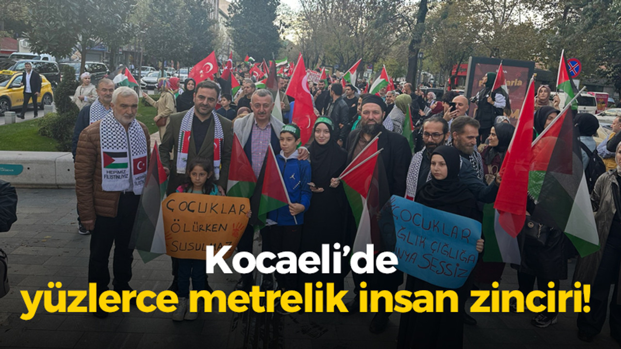 Kocaeli’de yüzlerce metrelik insan zinciri!