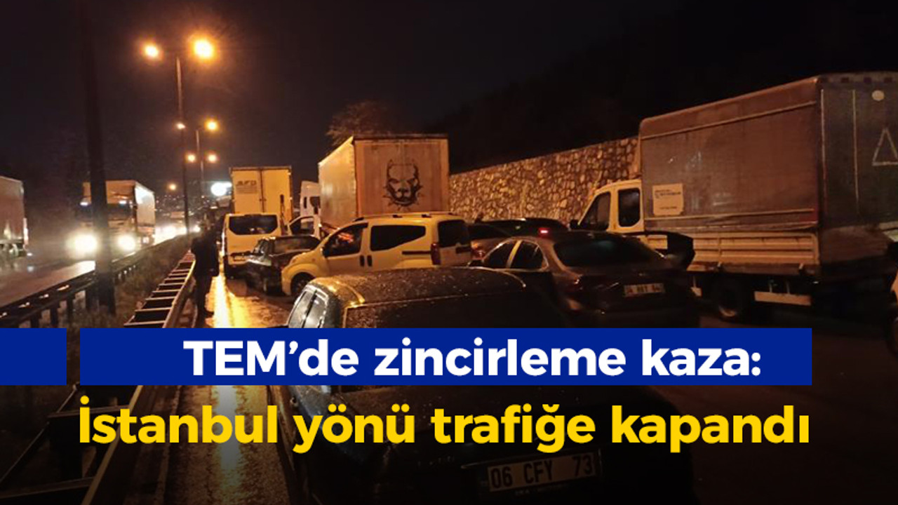 TEM'de kaza: İstanbul yönü trafiğe kapandı