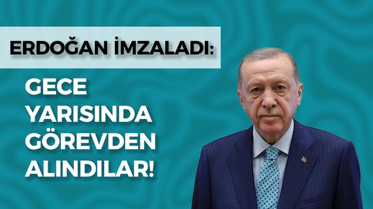 Erdoğan imzaladı: Gece yarısında görevden alındılar!