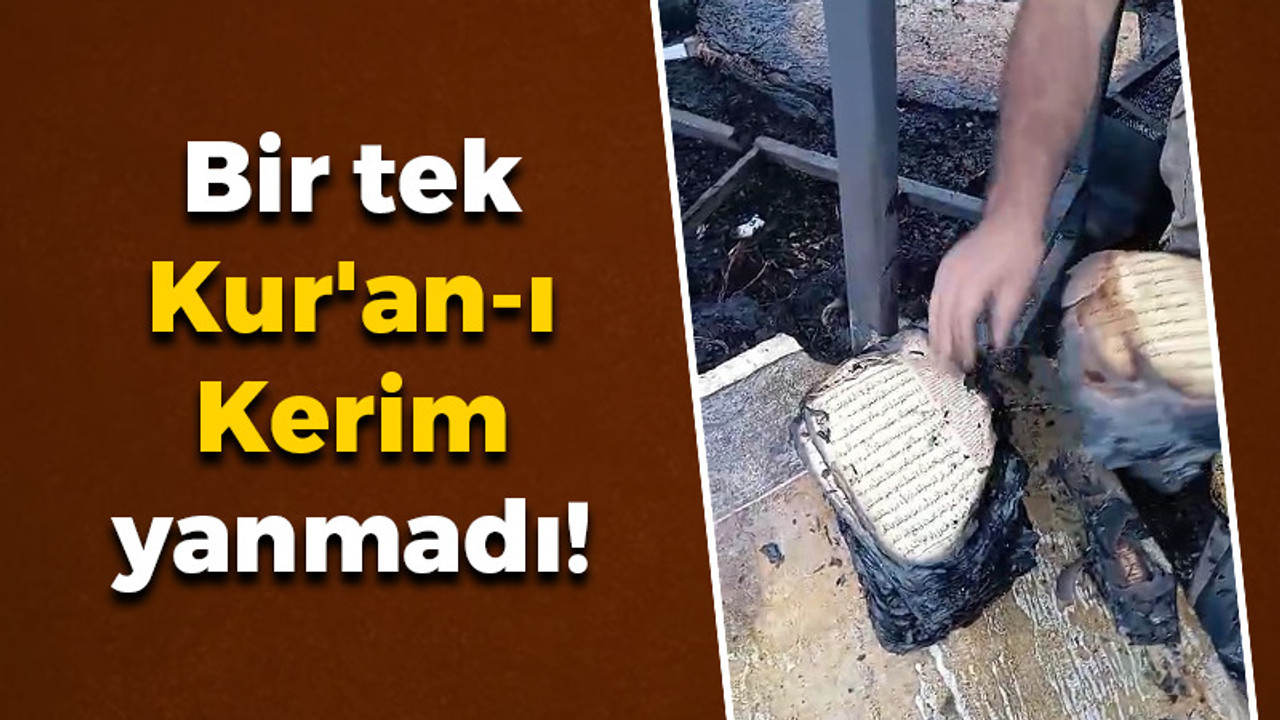 Bir tek Kur'an-ı Kerim yanmadı!