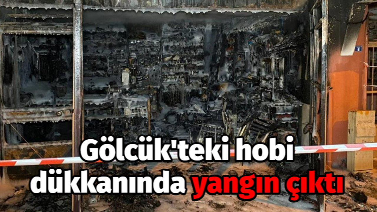 Gölcük'teki hobi dükkanında yangın çıktı