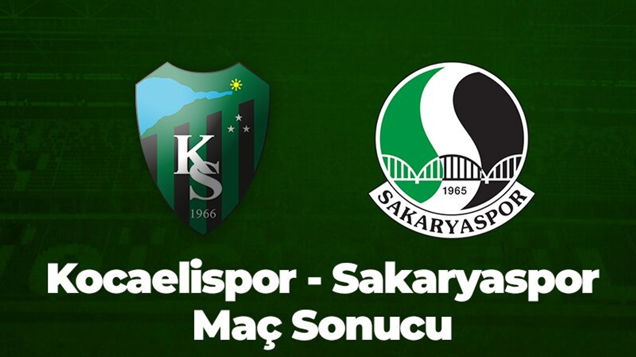 Sakaryaspor - KOCAELİSPOR: 3-1 (Maç sonucu)