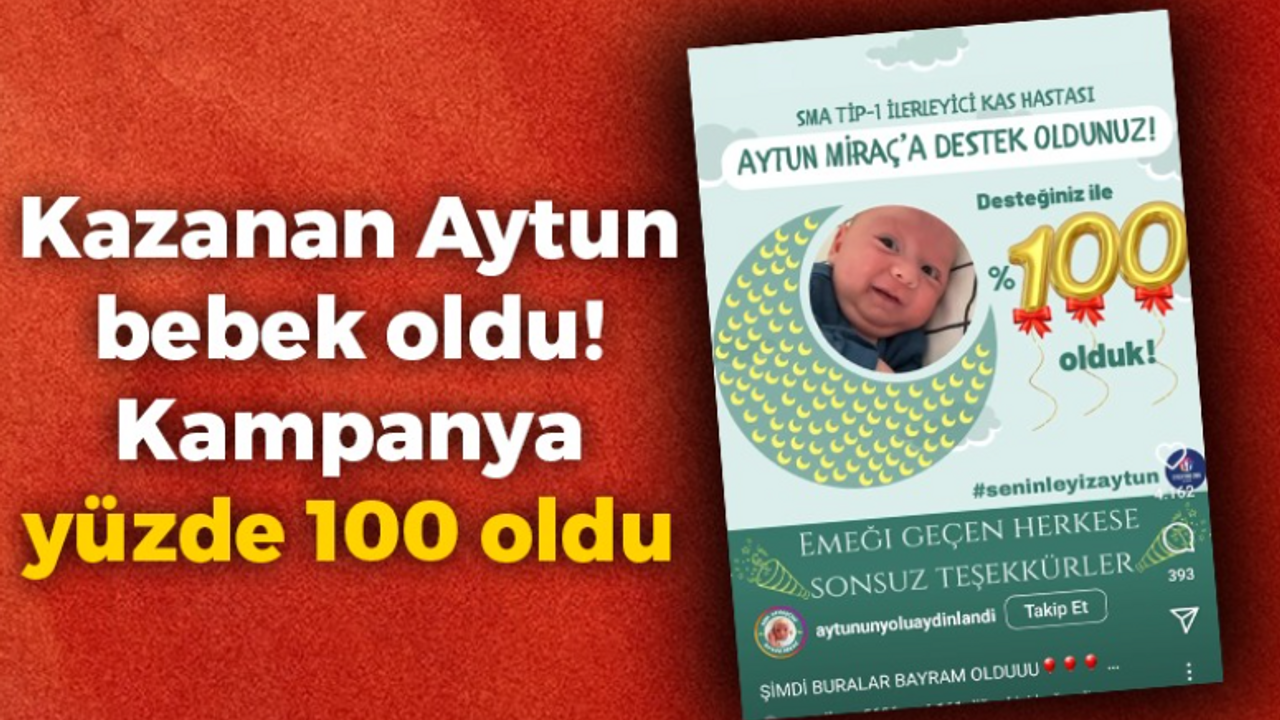 Kazanan Aytun bebek oldu! Kampanya yüzde 100 oldu