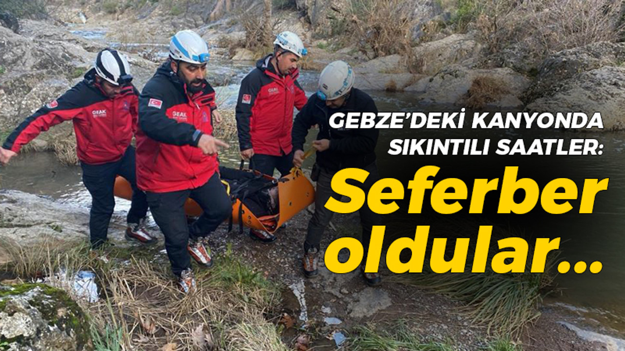 Gebze’deki kanyonda sıkıntılı saatler! Seferber oldular…