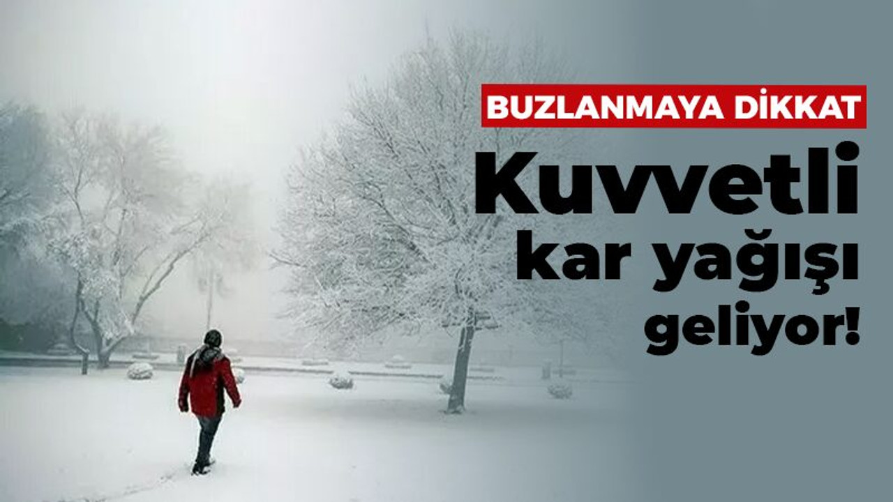 Kocaeli için kuvvetli kar yağışı uyarısı