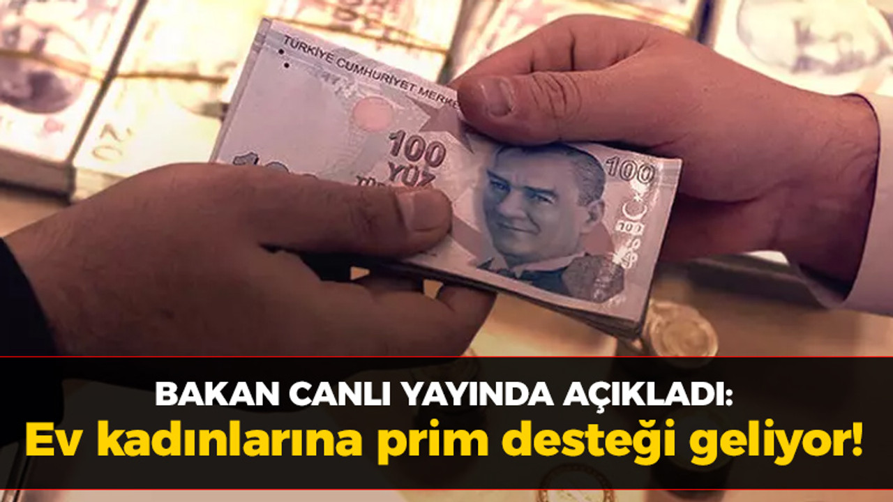 Bakan canlı yayında açıkladı: Ev kadınlarına prim desteği geliyor!