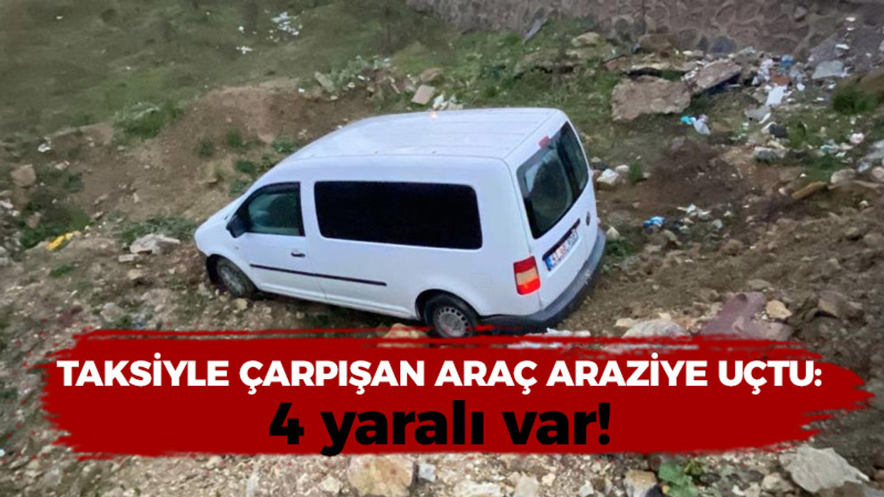 Kocaeli haber - Taksiyle çarpışan araç araziye uçtu: 4 yaralı var!