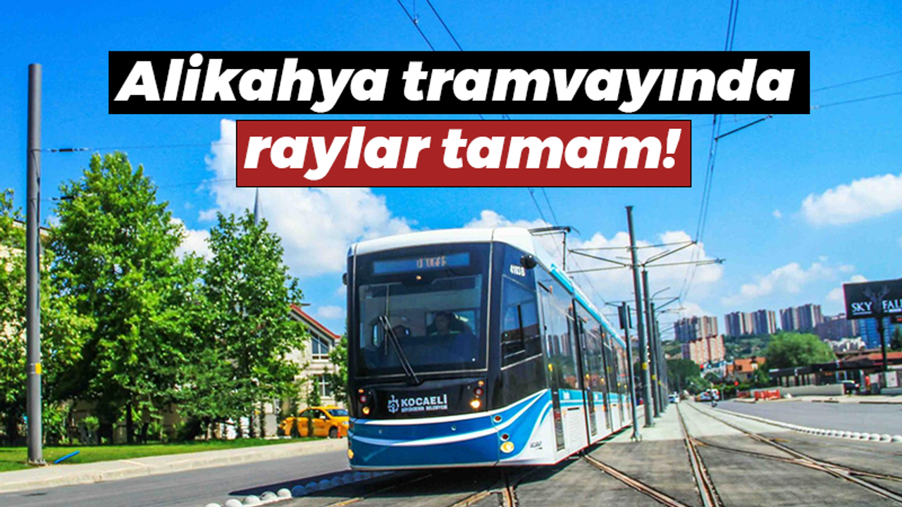 Kocaeli Stadı'na giden yolda tramvay çalışmaları devam ediyor