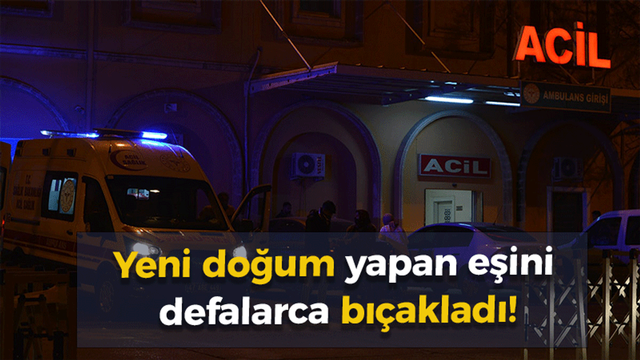 Yeni doğum yapan eşini defalarca bıçakladı!