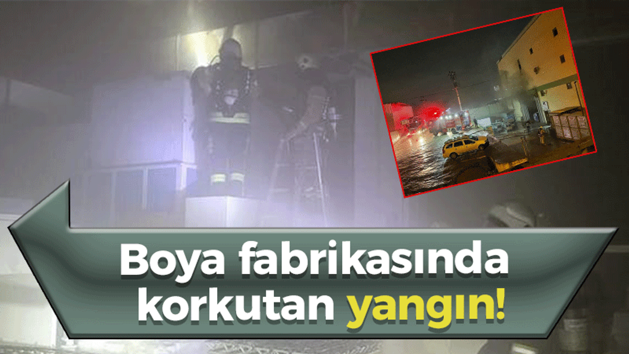 Boya fabrikasında korkutan yangın!