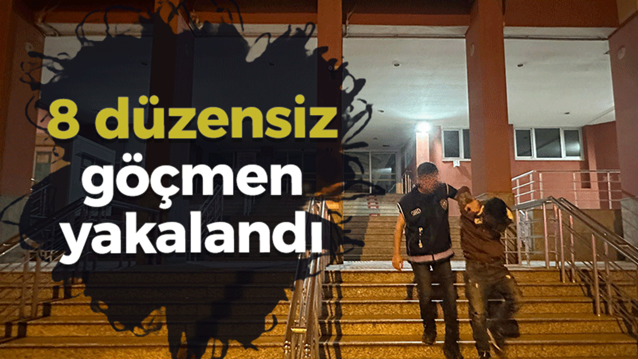 8 düzensiz göçmen yakalandı