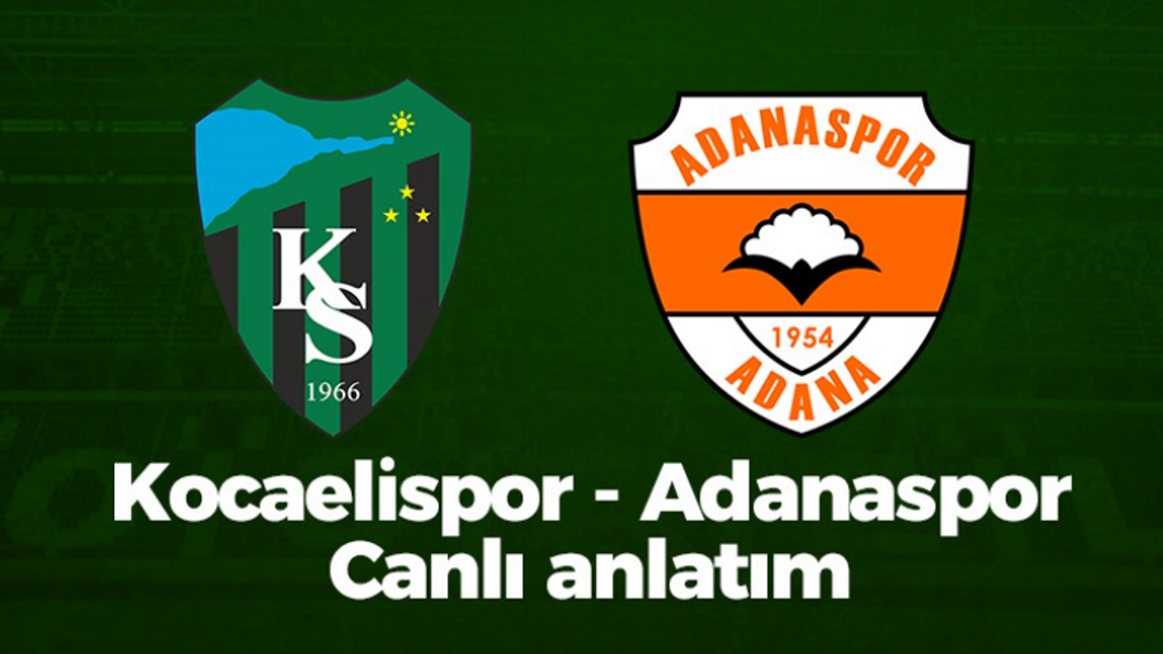 MAÇ SONUCU KOCAELİSPOR: ADANASPOR: 1-0