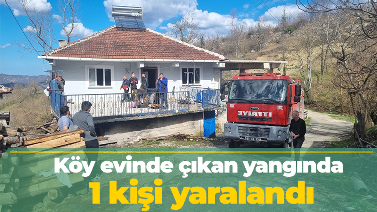 Köy evinde çıkan yangında 1 kişi yaralandı