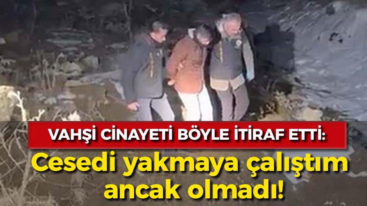 Vahşi cinayeti böyle itiraf etti: Cesedi yakmaya çalıştım ancak olmadı!