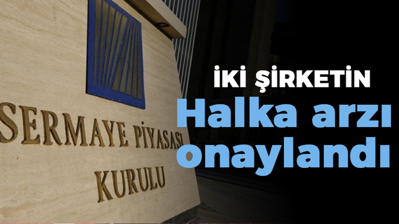 İki şirketin halka arzı onaylandı