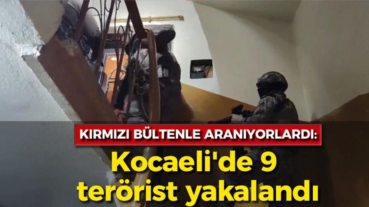 Kırmızı bültenle aranıyorlardı: Kocaeli'de 9 terörist yakalandı