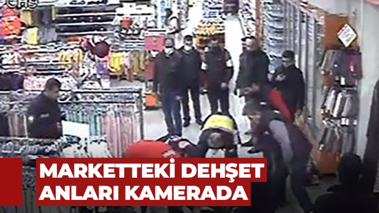 Marketteki dehşet anları kamerada