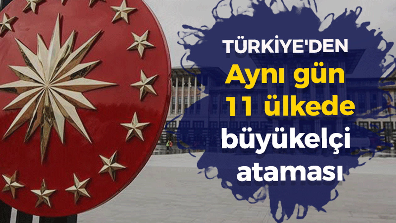 Türkiye 11 ülkede büyükelçi ataması yaptı