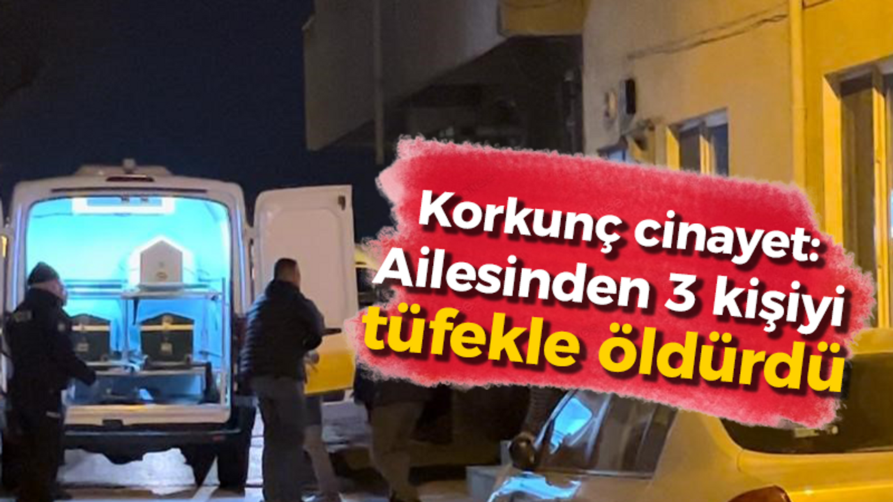 Korkunç cinayet: Ailesinden 3 kişiyi tüfekle öldürdü