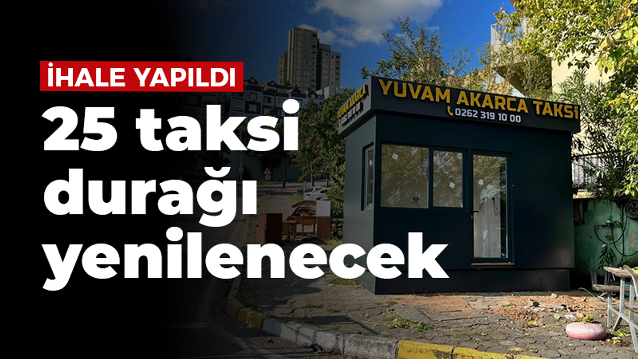 KBB 25 adet taksi durağını yenileyecek