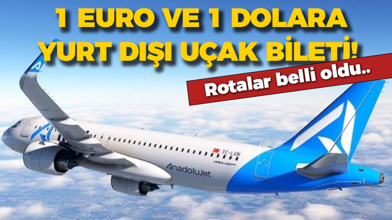 1 euro ve 1 dolara uçak bileti!