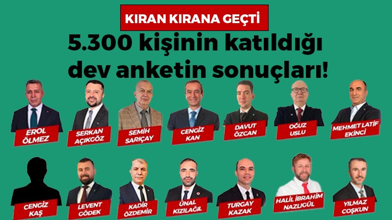 Kandıra anketine rekor katılım! 5.300 oy kullanıldı, kıran kırana geçti