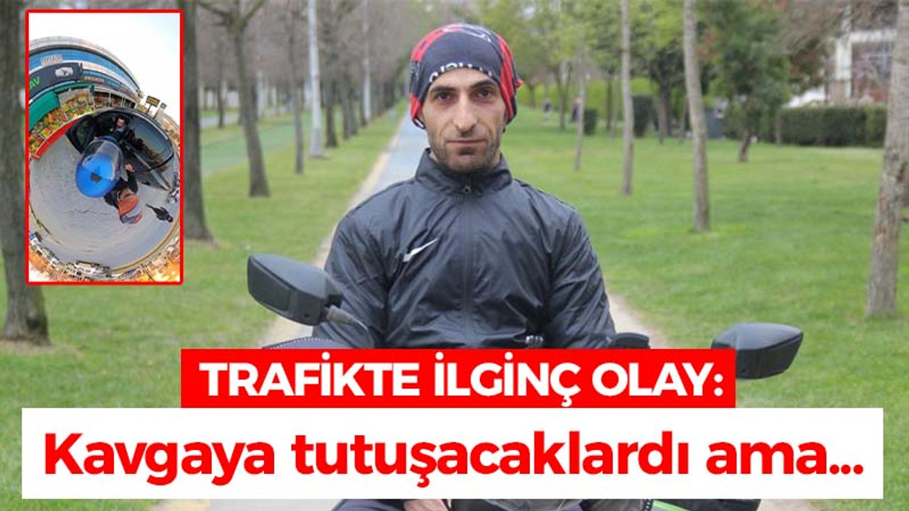 Trafikte ilginç olay: Kavgaya tutuşacaklardı ama...