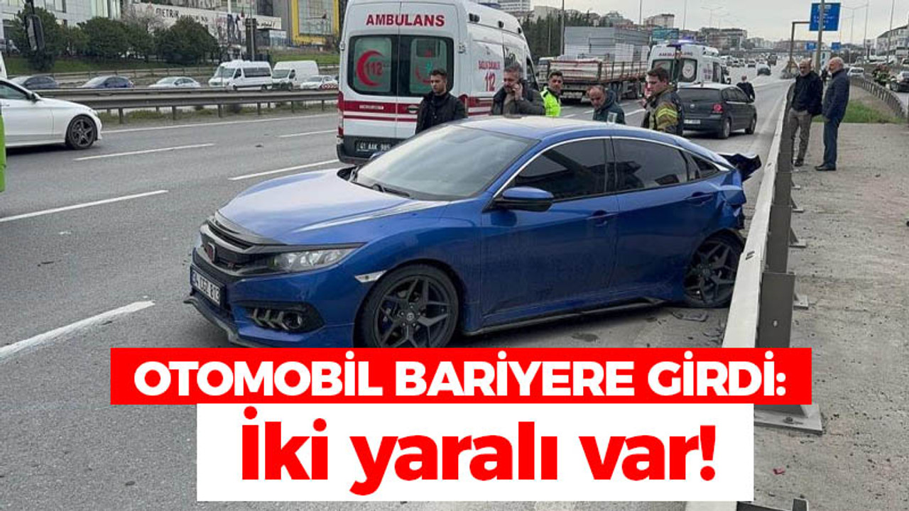 Kocaeli haber - Otomobil bariyere girdi: İki yaralı var!