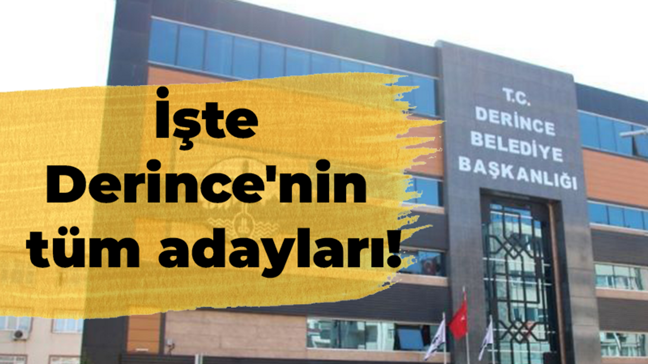 İşte Derince'nin tüm adayları!