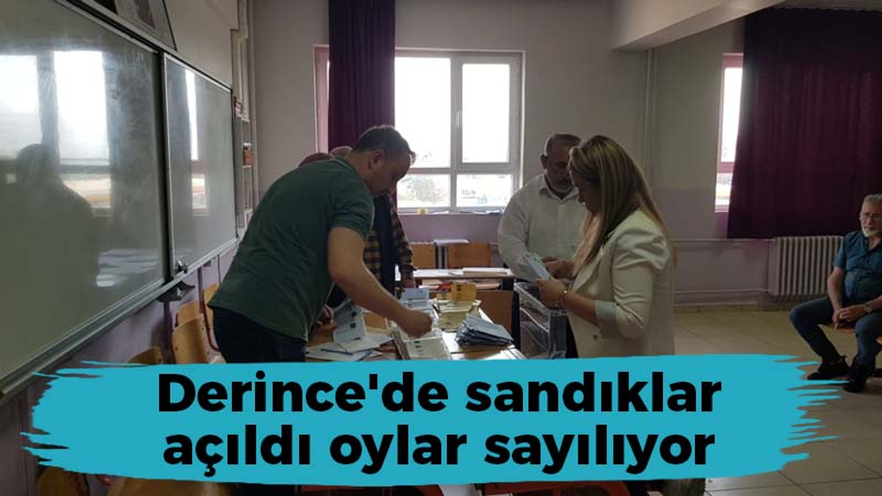 Derince'de sandıklar açıldı oylar sayılıyor