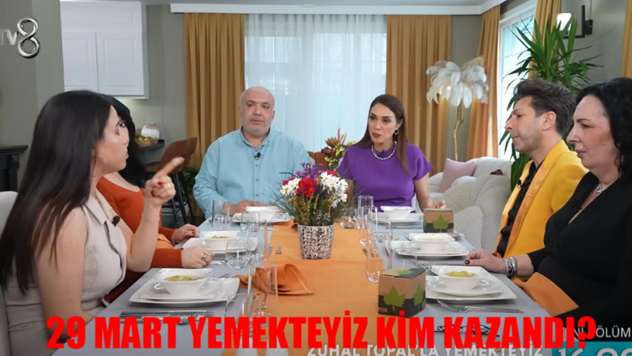 29 MART YEMEKTEYİZ KİM KAZANDI: Zuhal Topal Yemekteyiz Kim Kazandı Bu Hafta? Yemekteyiz 75 Bin TL Kim Aldı? 29 Mart Yemekteyiz Puanları