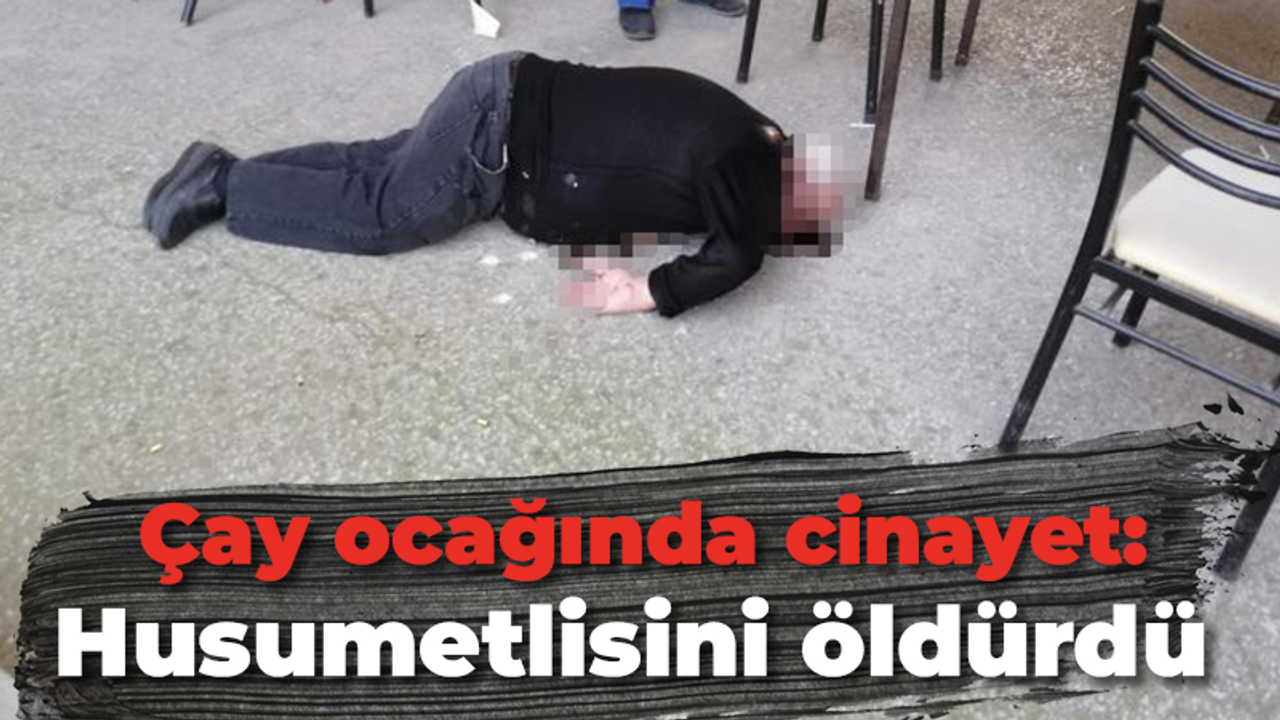 Çay ocağında cinayet: Husumetlisini öldürdü