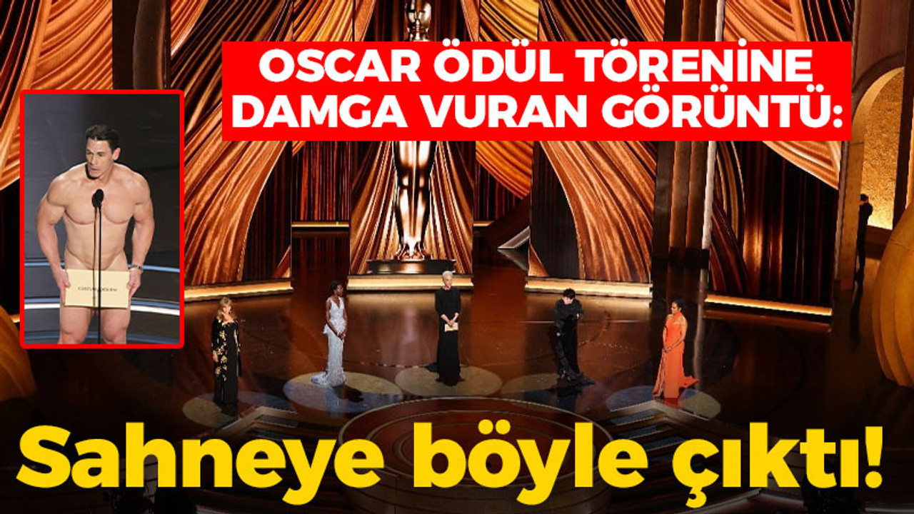 Oscar Ödül Törenine damga vuran görüntü: Sahneye böyle çıktı!