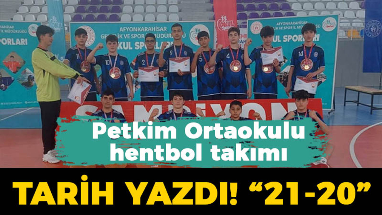 Petkim Ortaokulu hentbol takımı tarih yazdı! “21-20”